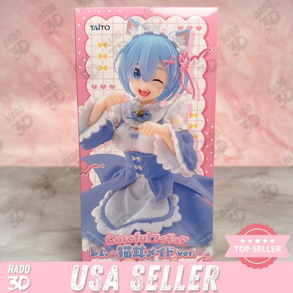 Re:Zero Cat Maid Rem Ear Maid Renewal Coreful Figure Ver New Taito Us Seller - Picture 1 of 6